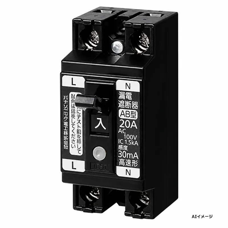 BJS2031N パナソニック 新品 小形漏電ブレーカ 2P1E O.C付 20A 30mA 【全国一律送料450円】