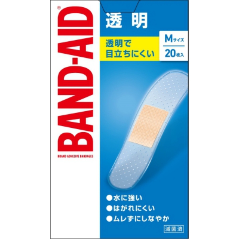 ジョンソン・エンド・ジョンソン 純正品 バンドエイド 透明 Ｍサイズ ２０枚 4901730230131