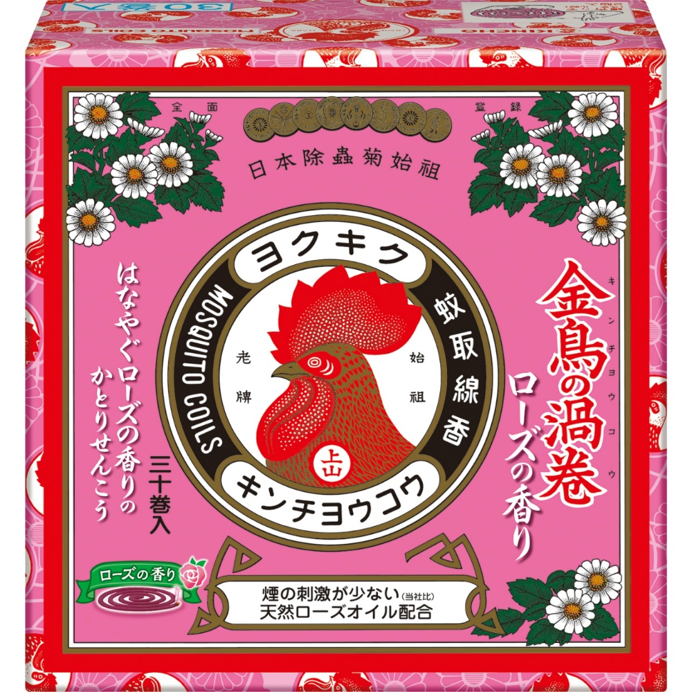 大日本除虫菊（金鳥） 純正品 金鳥の渦巻Ｖローズの香り 4987115000193