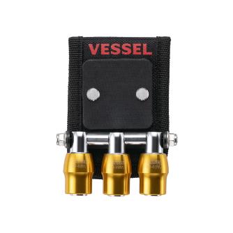 QB-10MB3Y ベッセル 純正品 クイックキャッチャー3連ホルダーMG付黄 VESSEL