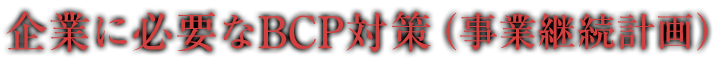 企業に必要なBCP対策（事業継続計画）