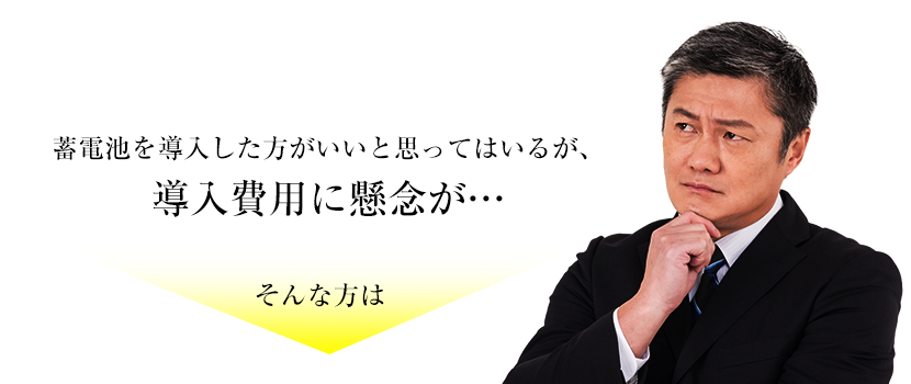 蓄電池を導入した方がいいと思ってはいるが、導入費用に懸念が…