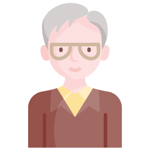 高齢男性のアイコン