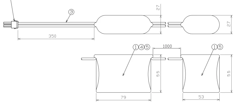 3.2HR-CY-SB相当品 東芝ライテック製誘導灯器具・非常灯器具用交換電池  6.0V3000mAh ＜年度シール付き＞ コネクター付きそのまま取付できます。