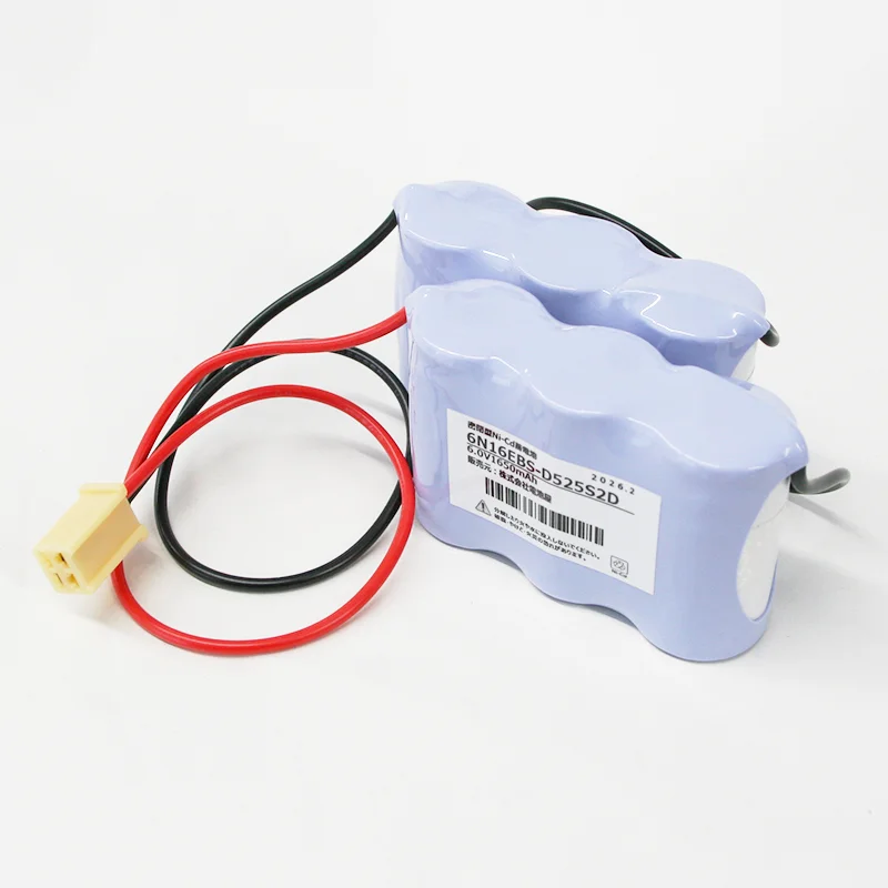6N16EB相当品(同等品)  非常灯器具用交換電池 6.0V1650mAh＜年度シール付き＞ コネクター付きそのまま取付できます。