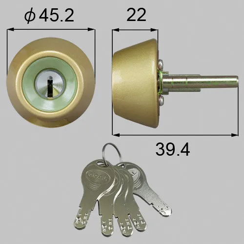 DCZZ3307 LIXIL・トステム 純正部品 ドア錠セット GOAL D9シリンダー 玄関口ドア部品 本体1個 キー5個セット
