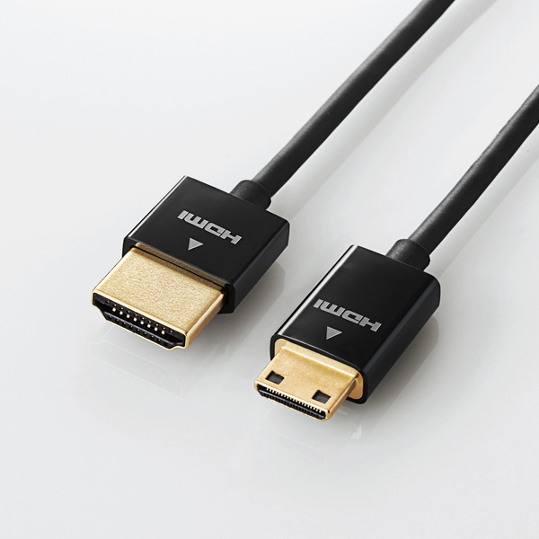 DH-HD14SSM10BK 1.0m エレコム ハイスピードHDMI ケーブル Type-A-Type-C スーパースリム ブラック