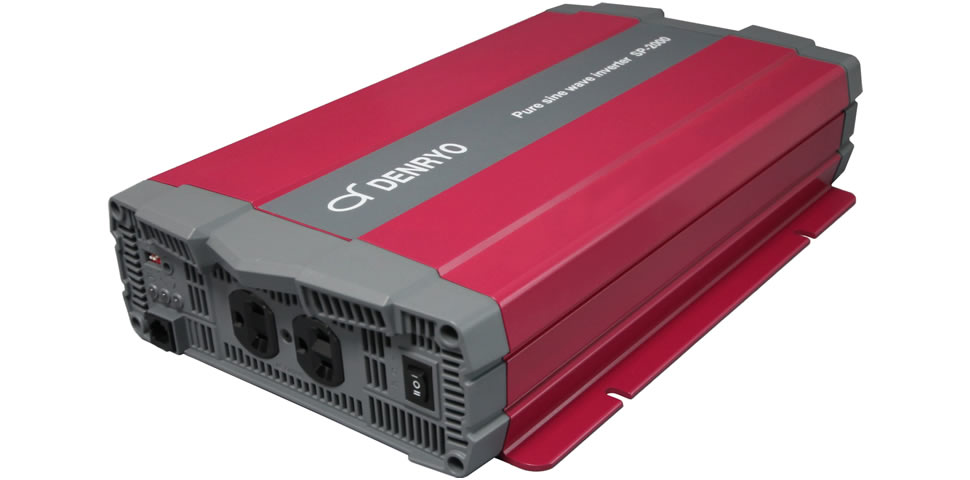 SP-2000-112A 電菱 ( DENRYO ) 正弦波パワーインバータ SPシリーズ 出力端子 100VAC NEMAタイプ 12V 定格出力2000W 軽量 広入力電圧範囲 リモート制御機能内蔵 DC-AC