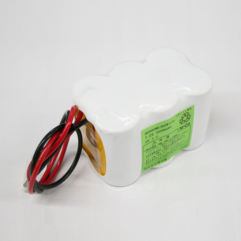6N2000CH-W相当品 7.2V 2000ｍAh ニッカド W型 リード線のみ