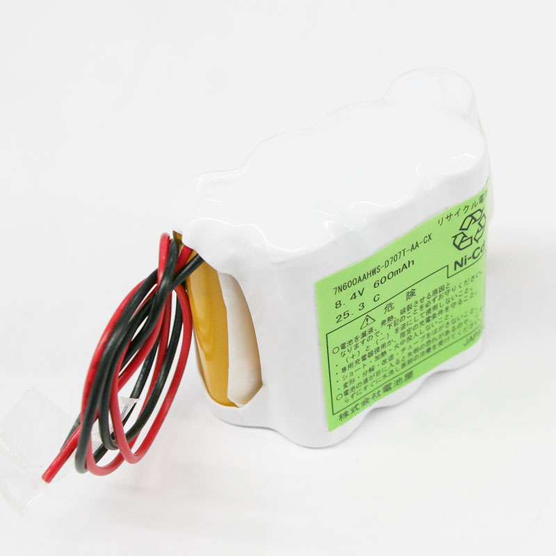7N600AAH-W相当品 SANYO 8.4V600mAh 俵型 リード線のみ