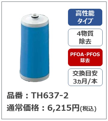 TH637-2 TOTO 純正部品 浄水カートリッジ(1本入)