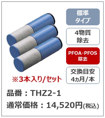 THZ2-1 TOTO 純正部品 浄水カートリッジ(3本入)