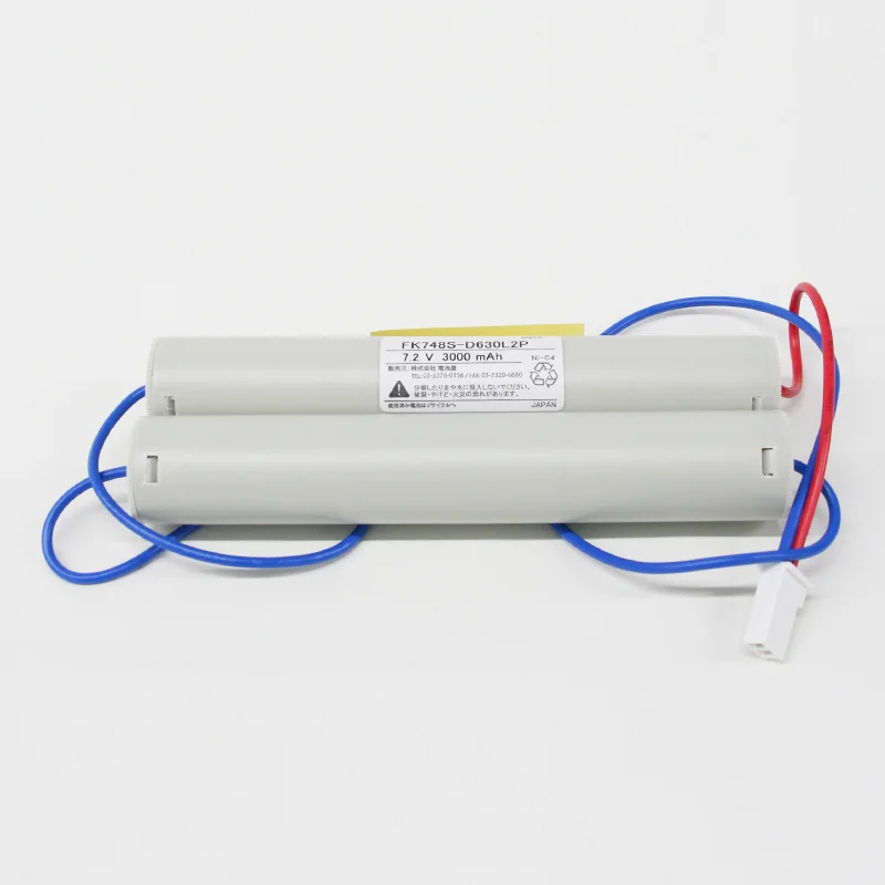 FK748相当品 パナソニック製非常灯用交換電池 7.2V3000mAh<年度シール付き> コネクター付きそのまま取付できます。