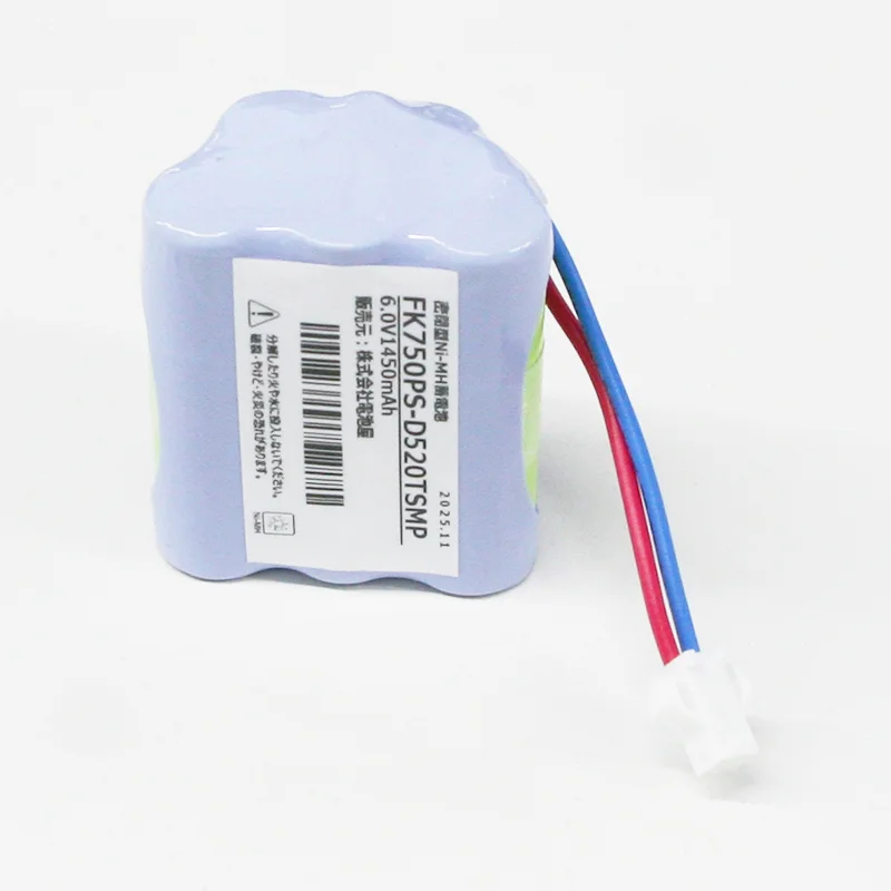 FK750P相当品 電池屋製 新品 パナソニック誘導灯用交換電池 6.0V1450mAh <年度シール付き> コネクター付きそのまま取付できます。