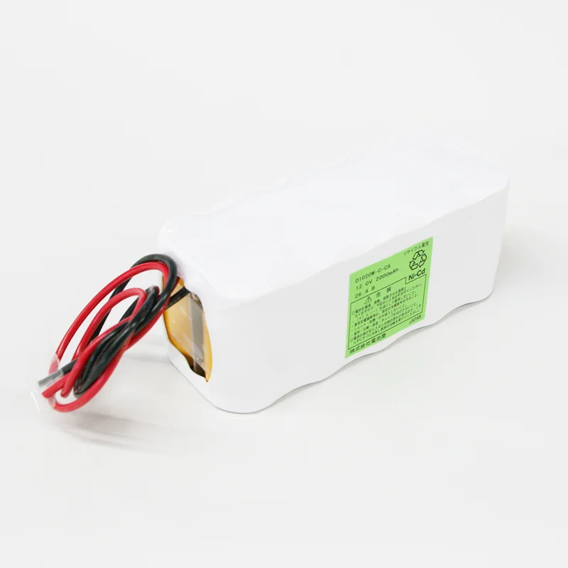 12V2000mAh組電池 W型 リード線切りっぱなし D1020W-C-CX ※電池屋組電池