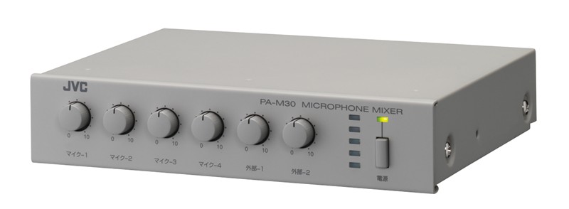 PA-M30 JVCビクター マイクロホンミキサー マイク入力4系統+ライン2系統