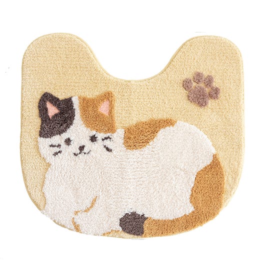 SL-TM-KA-0599 ファンディットアニマルトイレタリー トイレマット 55×60cm／ねこ／トイレ用品 [KA-0599] ＜LIXILセレクトアイテムA＞