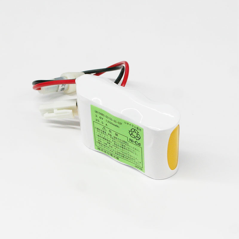 UB100B相当品 3.6V1200mAh S型 コネクタ付 5Aヒューズ付  組電池 アツミ電機等