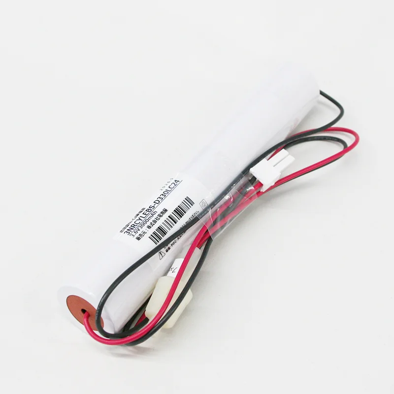 3NR-CY-LEB相当品 (同等品) 東芝ライテック製非常灯器具用交換電池 3.6V3000mAh ＜年度シール付き＞ コネクター付きそのまま取付できます。