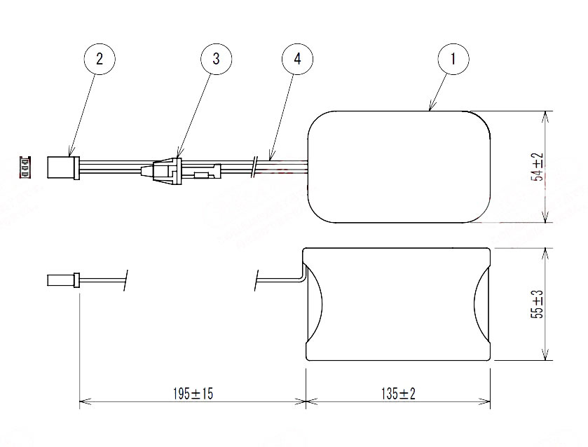 N10-CWK 相当品 岩崎電気相当品 12V1650mAh ヒューズ付き コネクター付き 電池屋組電池＜年度シール付き＞ コネクター付きそのまま取付できます。