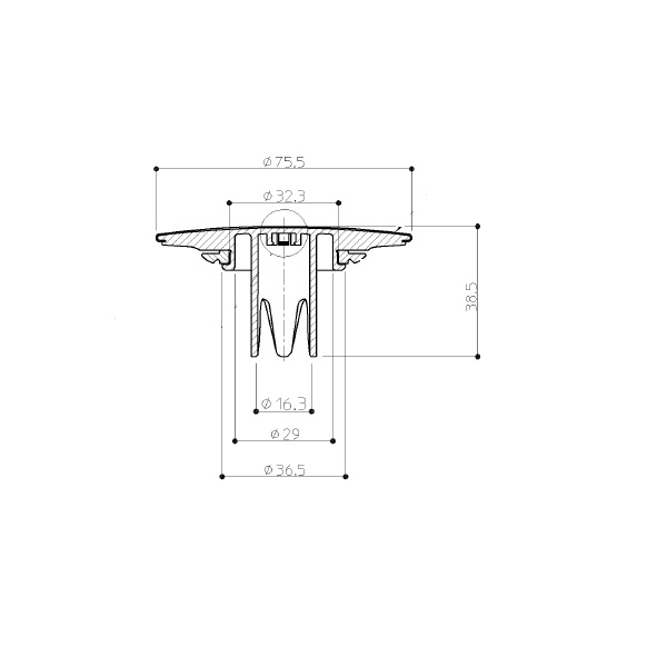 AFKA117N2 TOTO 純正部品 フランジレス用密閉栓 浴槽周り部品