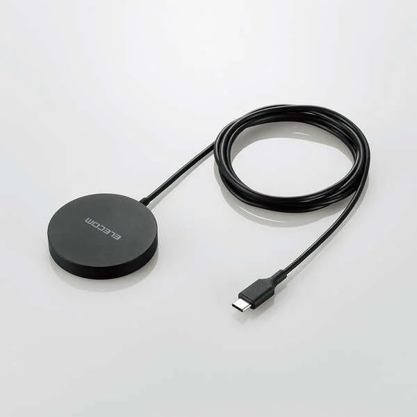W-MA04BK エレコム ブラック マグネットQi2規格対応ワイヤレス充電器 15W・卓上  【送料全国一律275円】