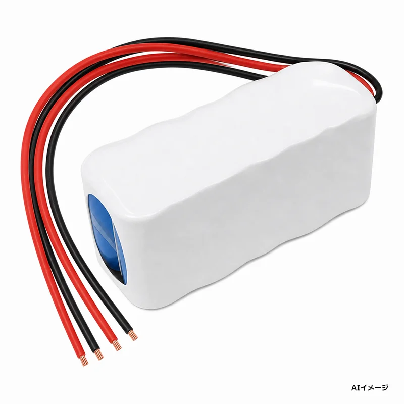 KR1.2SCH-10W相当品 電池屋製新品 12V1.2Ah 組電池 三洋ジーエスソフトエナジー相当品 コネクターなし リード線4本