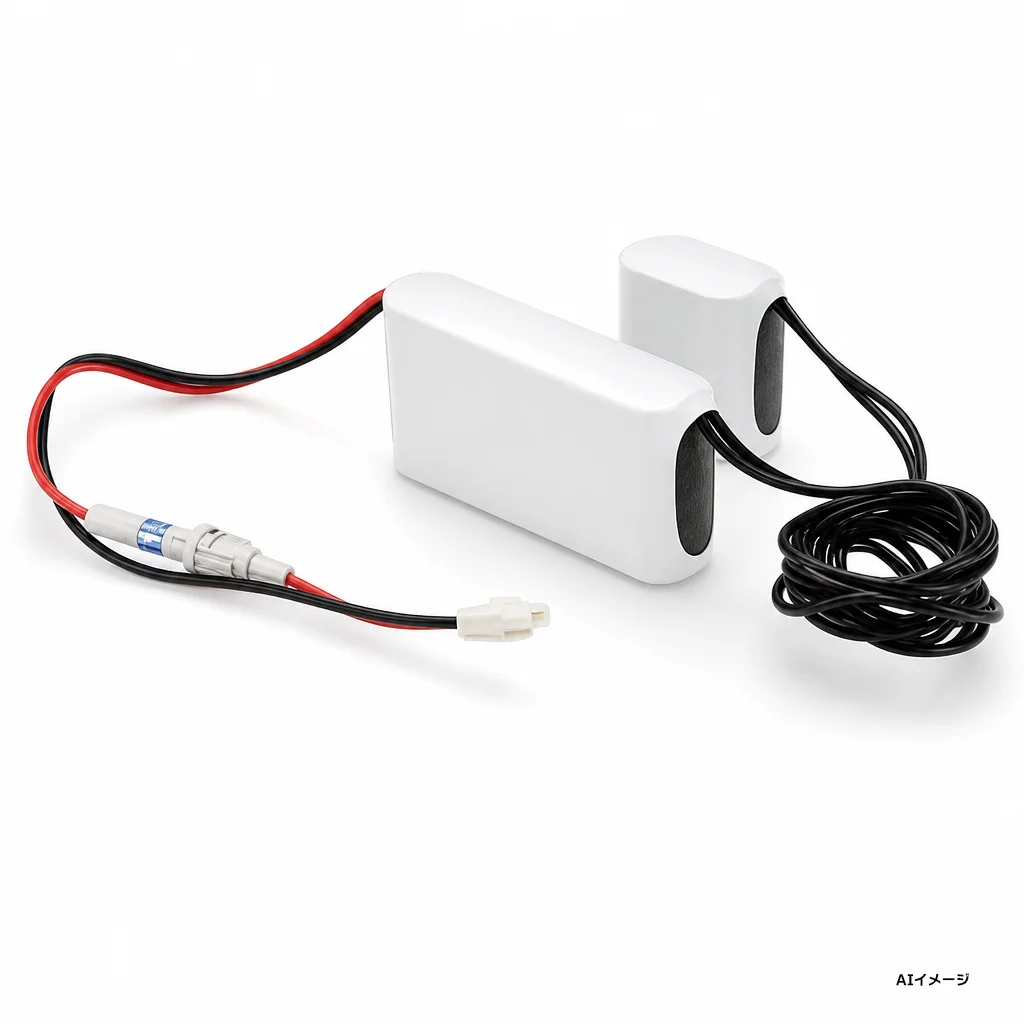 4.2NR-CX-SB相当品 (同等品) 電池屋製新品 非常灯用交換電池 7.2V2500mAh＜年度シール付き＞ コネクター付きそのまま取付できます。