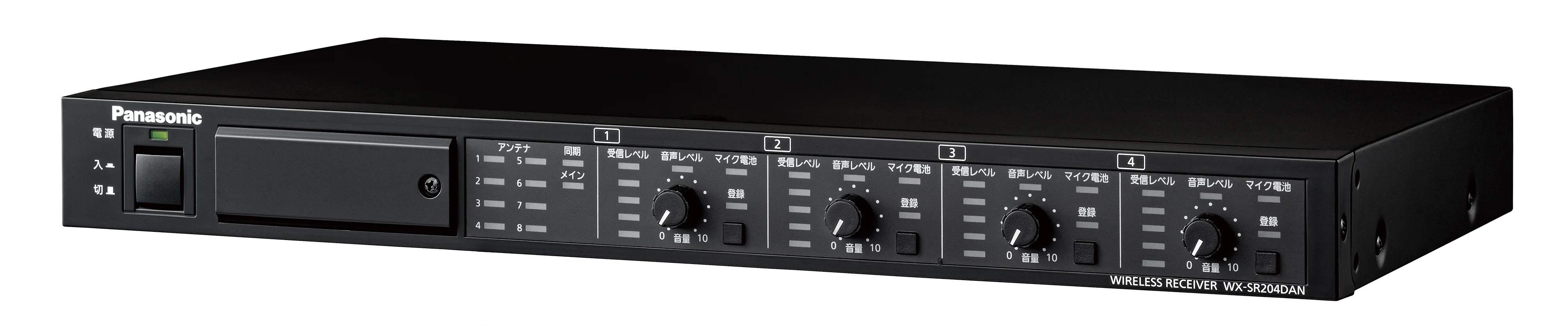 WX-SR204DAN パナソニック ワイヤレス受信機 4CH Dante対応 1.9GHz帯デジタルワイヤレスマイクシステム