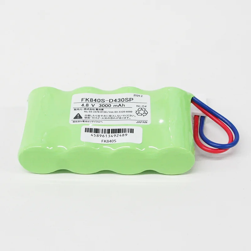 FK687相当品(同等品) 電池屋製 新品 パナソニック製誘導灯器具用交換電池 4.8V 2500mAh<年度シール付き> コネクター付きそのまま取付できます。<FK377/FK840相当>