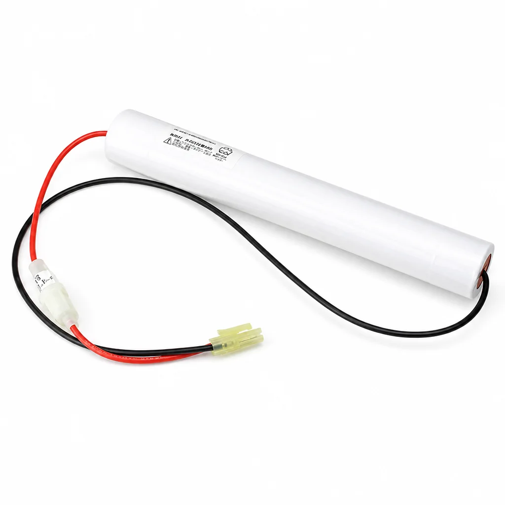 4N19HA相当品 電池屋製新品 三菱電機製非常灯器具用交換電池  4.8V1800mAh＜年度シール付き＞ コネクター付きそのまま取付できます。