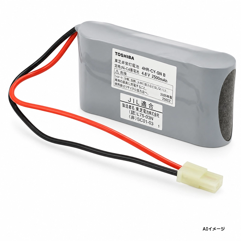 4HR-CY-SNB 東芝ライテック 純正品 新品 誘導灯・非常灯用交換電池 4.8V3000mAh 4NR-CX-SB後継品  [SOU]