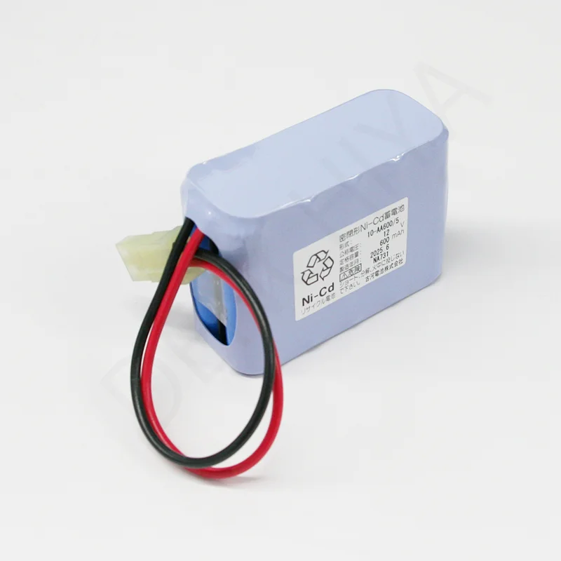 10-AA600/5 古河電池 メーカー純正品 12V600mAh W型 東芝コネクター付  シチズン設備時計用等