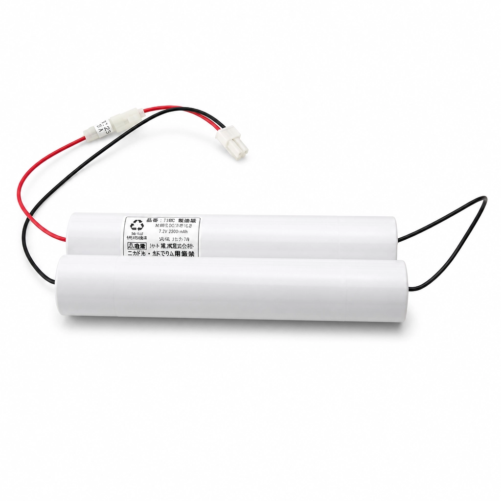 2-3NR-CY-LENB相当品 電池屋製新品 東芝ライテック製非常灯器具用交換電池 7.2V3000mAh L2型＜年度シール付き＞ コネクター付きそのまま取付できます。