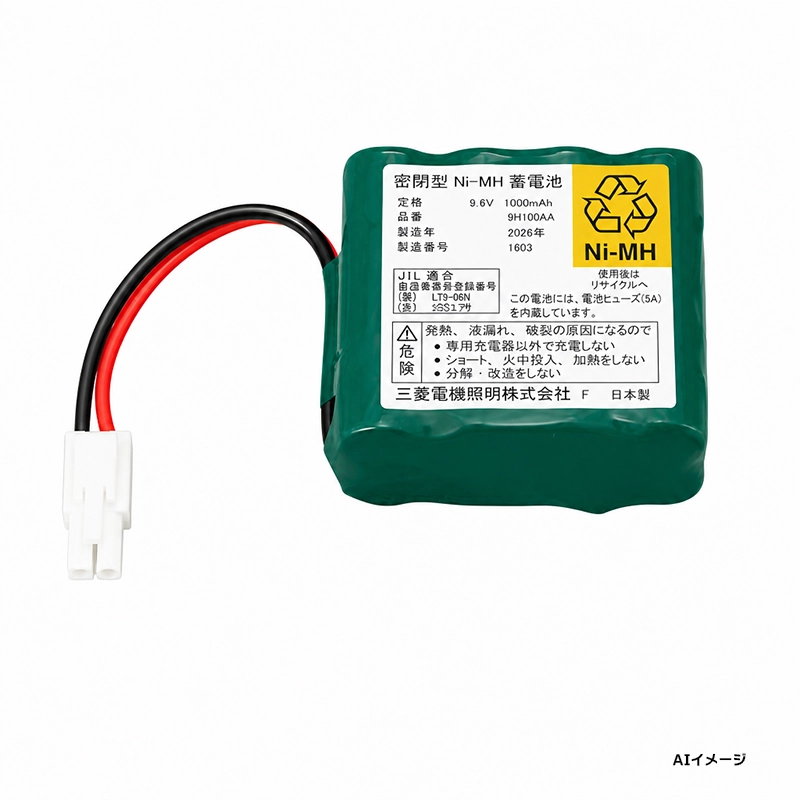 9H10DA 三菱電機 純正品 新品 誘導灯器具用交換電池 2.4V600mAh/700mAh (9H-10DA)