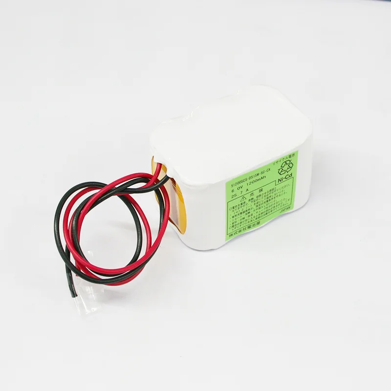 5/1200SC相当品 6V1200mAh 組電池  W型 リード線切りっぱなし