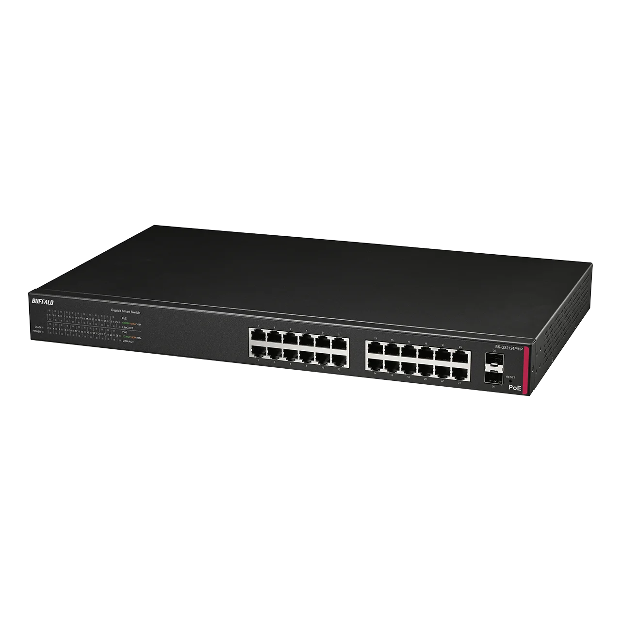 BS-GS2124P/HP バッファロー 法人向け レイヤー2 Giga 大容量PoE スマートスイッチ