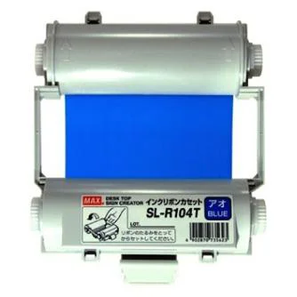 SL-R104T 青 1個入 マックス ビーポップ専用インクリボン 100タイプ用 使い切りタイプ