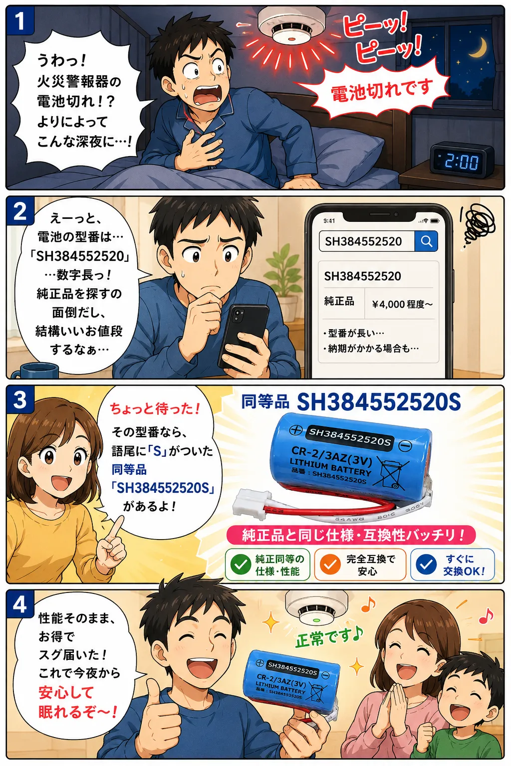 SH384552520 相当品 【5個セット 】 パナソニック相当品 CR-2/3AZ相当