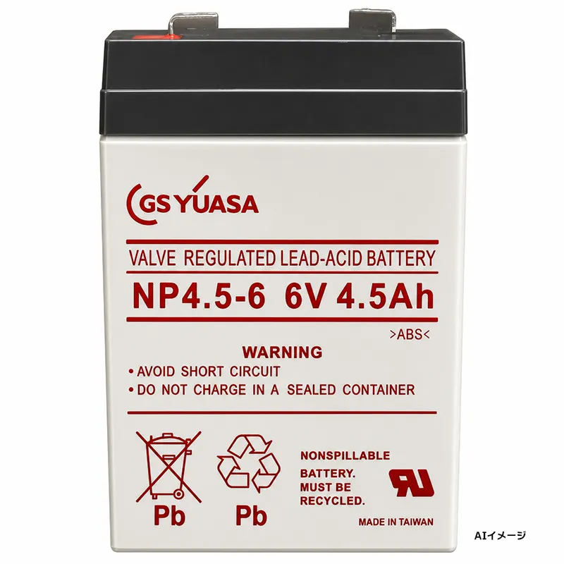 NP4.5-6 GSユアサ 純正品 新品 小形制御弁式鉛蓄電池 6V4.5Ah NPシリーズ F1端子 NP4-6後継品