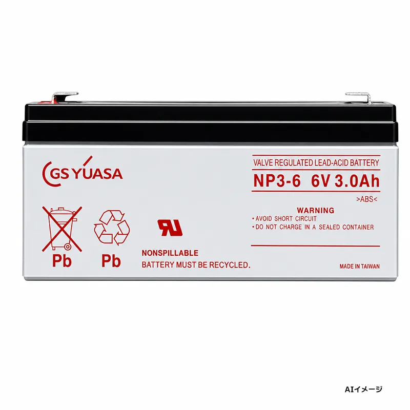 NP3-6 GSユアサ 純正品 新品 6V3.0Ah 小形制御弁式鉛蓄電池 NPシリーズ F1端子