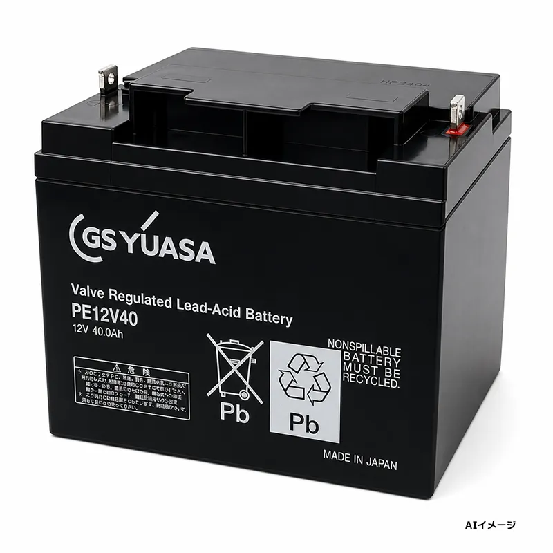 PE12V40 GSユアサ製 新品 小形制御弁式鉛蓄電池 B2端子 12V40Ah 標準タイプ PEシリーズ
