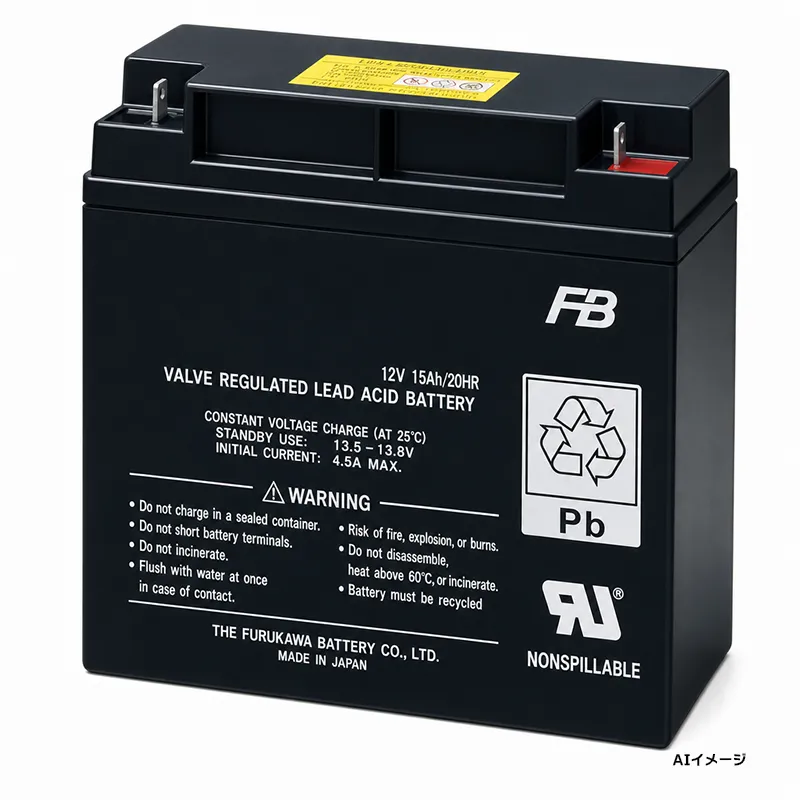 FLH12650 古河電池 新品 小形制御弁式鉛蓄電池 12V65.0Ah T2端子（M6ボルト）FLHシリーズ 【メーカー直送品】【時間指定不可】