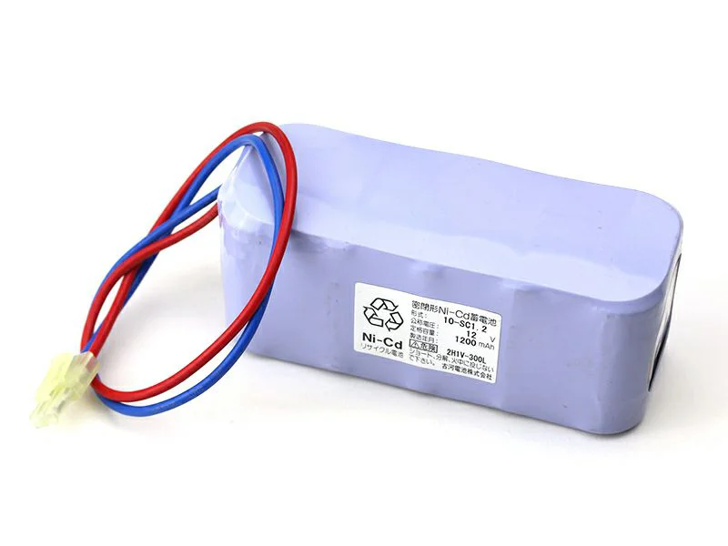 10-SC1.2相当品  古河電池相当品 電池屋製 組電池 W型12V1200mAh コビシコネクタ付 ヒューズなし