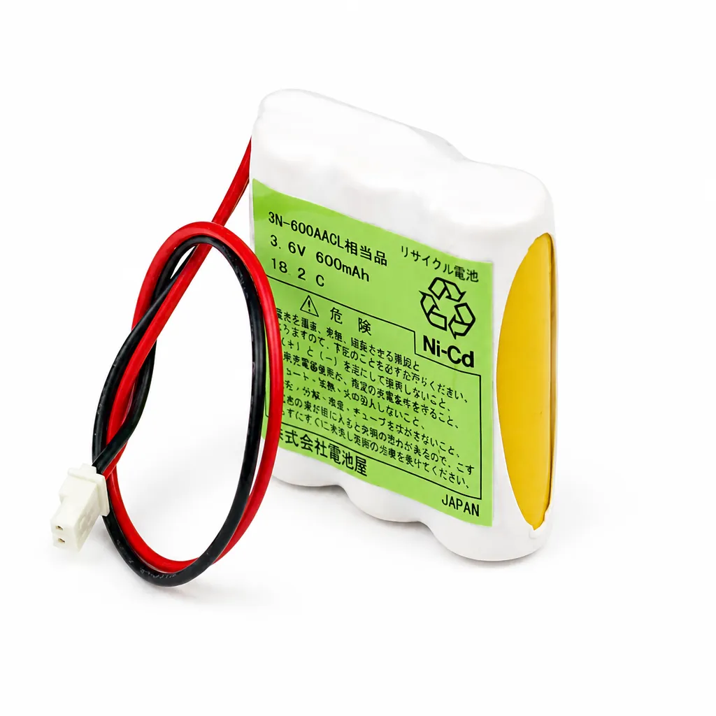 3N-600AACL (3N600AACL) 相当品 電池屋新品 SANYO相当 コードレスホン 等用 3.6V600mAh コネクター付 (3N600AACLS)