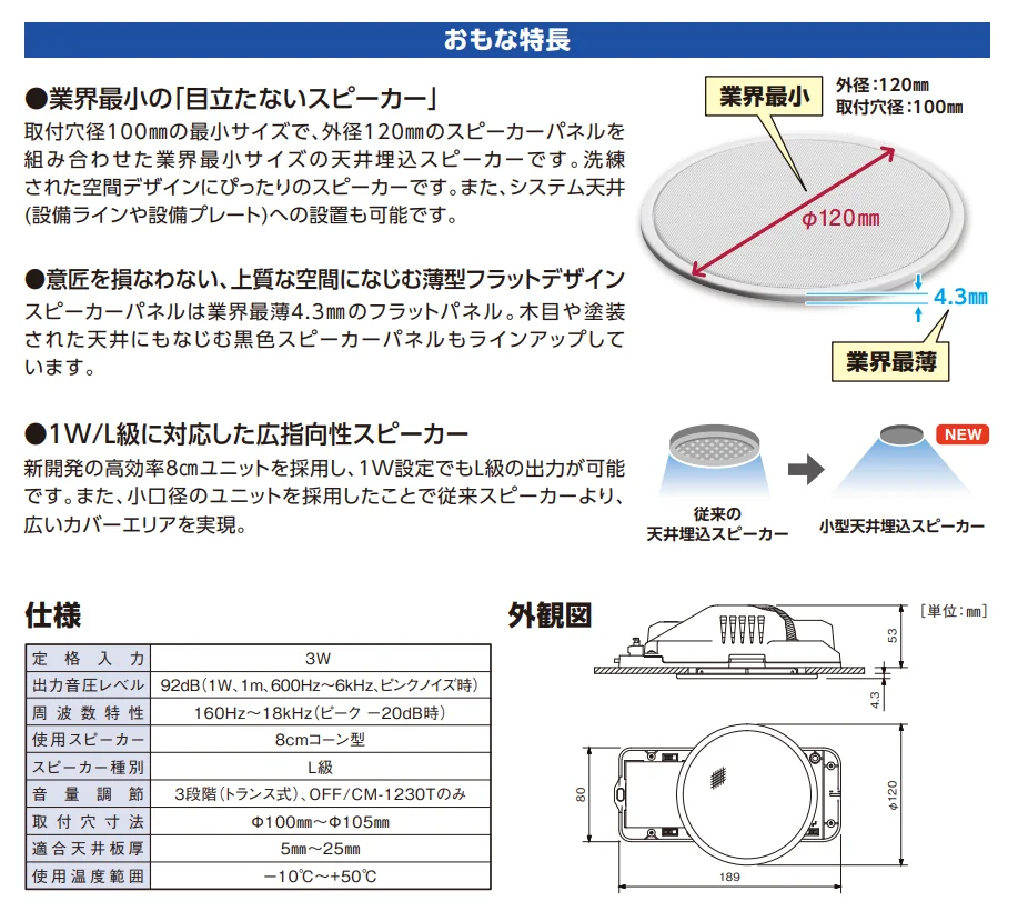 TOA CM-1230T小型天井埋込スピーカー10個CP-123スピーカーカバー 商品