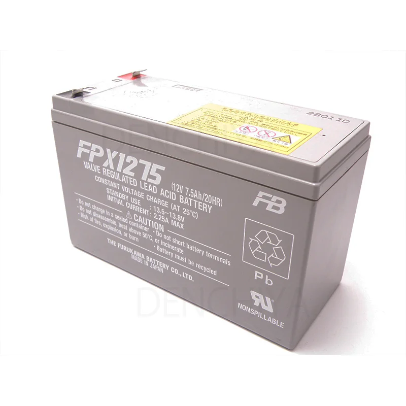 FPX1275 古河電池製 小形制御弁式鉛蓄電池  FPXシリーズ 12V7.5Ah/20HR FPXシリーズ エレベーター用バッテリーなど