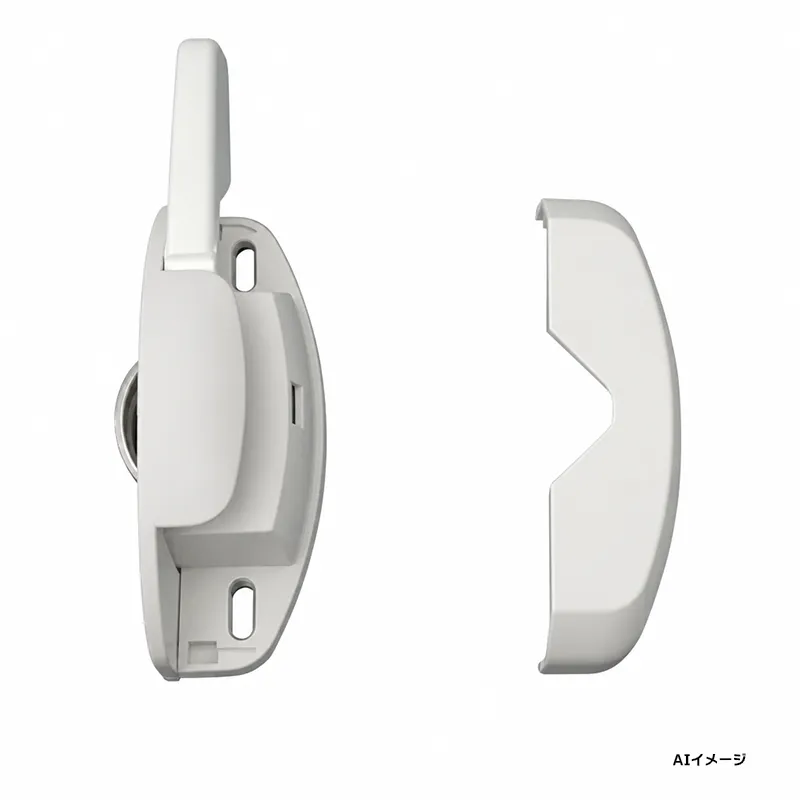 WB6037R0-WH 三協立山アルミ 純正部品 新品 クレセント+カバー 右 991H0548L0-SI 窓サッシ部品 3K0361