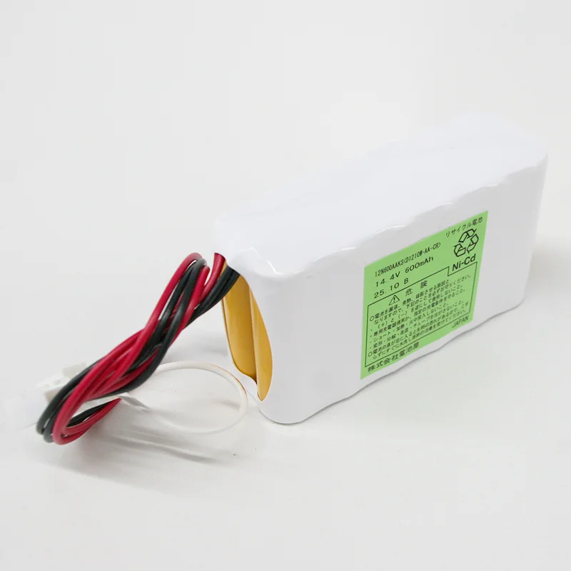 12N-600AAK相当品(同等品) 14.4V600mAh W型 VHR-6Nコネクター付き（リード線4本タイプ）