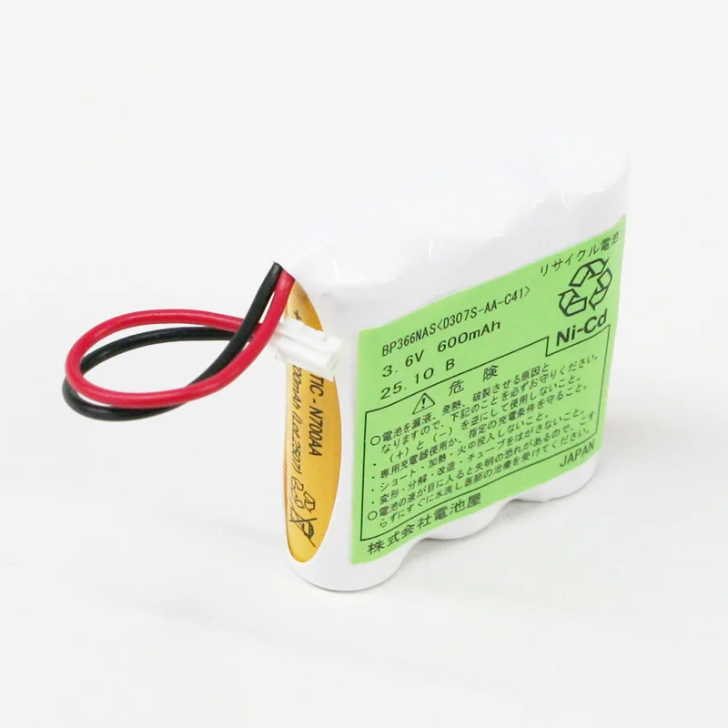 MODEL BP366N-A相当品 3.6V600mAh EHR-2コネクタ付 リード線60mm